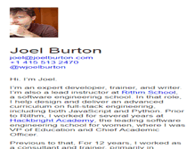 Tablet Screenshot of joelburton.com